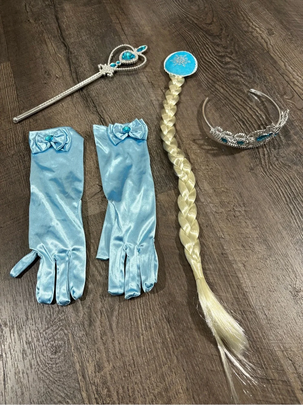 Frozen Princess Elsa Sequins Dress & Accessories Dress-Up Halloween Costume